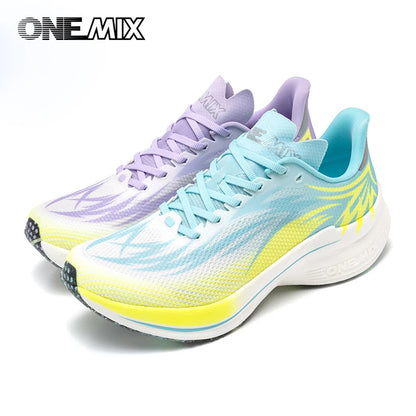 ONEMIX 2025 Carbon Plate Men Women Running Sports Shoes Breathable Cushioning Non-Slip PB Lightweight Rebound Sneakers