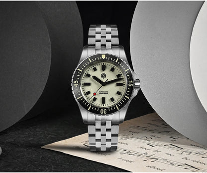 San Martin 1200HV Hardening Coating Men Diver Watch Full Luminous Dial Lumed Blocks ST2130 Automatic Mechanical Toolwatch SN0012