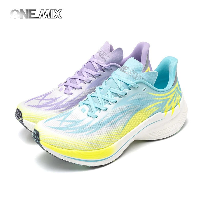 ONEMIX 2025 Carbon Plate Men Women Running Sports Shoes Breathable Cushioning Non-Slip PB Lightweight Rebound Sneakers