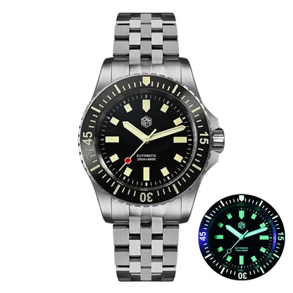 San Martin 1200HV Hardening Coating Men Diver Watch Full Luminous Dial Lumed Blocks ST2130 Automatic Mechanical Toolwatch SN0012