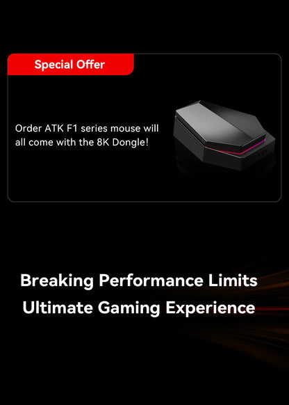 ATK BlazingSky F1 Extreme безжична геймърска мишка PAW3950 Ultra Dual-Mode 8000Hz 35g лека e-sports FPS мишка