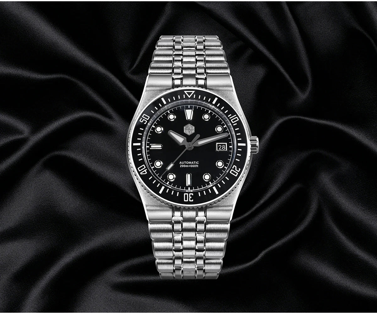 San Martin 37.5mm 40mm Classic Simple Dial Men Diver Watch Miyota 9015 Luxury Automatic Mechanical Watch Waterproof 200m SN0148
