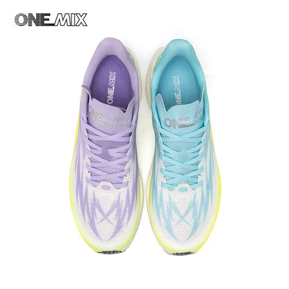 ONEMIX 2025 Carbon Plate Men Women Running Sports Shoes Breathable Cushioning Non-Slip PB Lightweight Rebound Sneakers