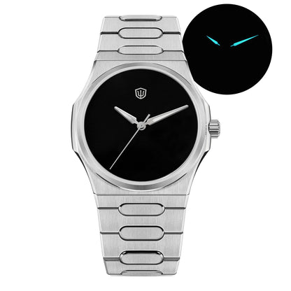 Watchdives WD0016 Super Black Men Watch Ultra Light-Absorbing Dial VH31/VH60 Sweep Second Quartz Movement Stainless Steel Watch