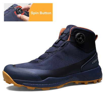 Chaussures de randonnée imperméables HUMTTO, bottes de trekking de montagne, baskets de camping noires pour hommes, chaussures de sécurité, d'escalade, de sport et tactiques pour hommes
