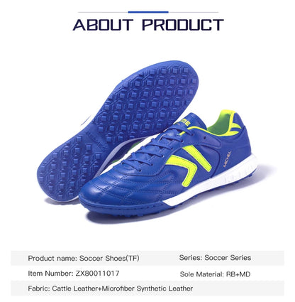 Chaussures de football KELME TF - Crampons en cuir de veau - Chaussures de futsal professionnelles - Baskets d'entraînement de football originales ZX80011017
