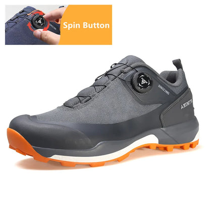 Chaussures de randonnée imperméables HUMTTO, bottes de trekking de montagne, baskets de camping noires pour hommes, chaussures de sécurité, d'escalade, de sport et tactiques pour hommes
