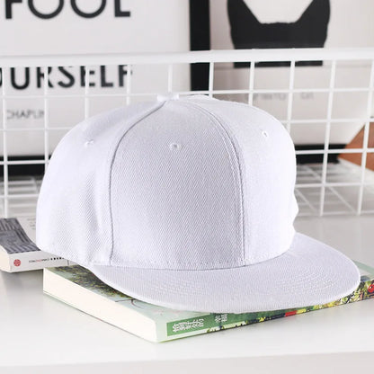 Casquette hip-hop unie pour homme, casquette snapback, casquettes de baseball pour femme, casquettes à visière plate ajustable, visières unies, pour garçons et filles, danse de rue