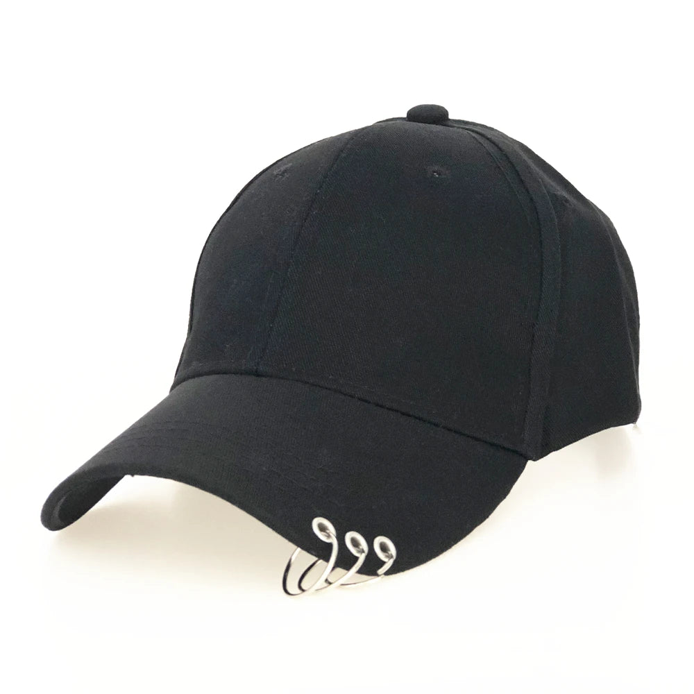 Adjustable Baseball Hat With Ring Outdoor Sports Sun For Women Men Fashion Snapback Cap