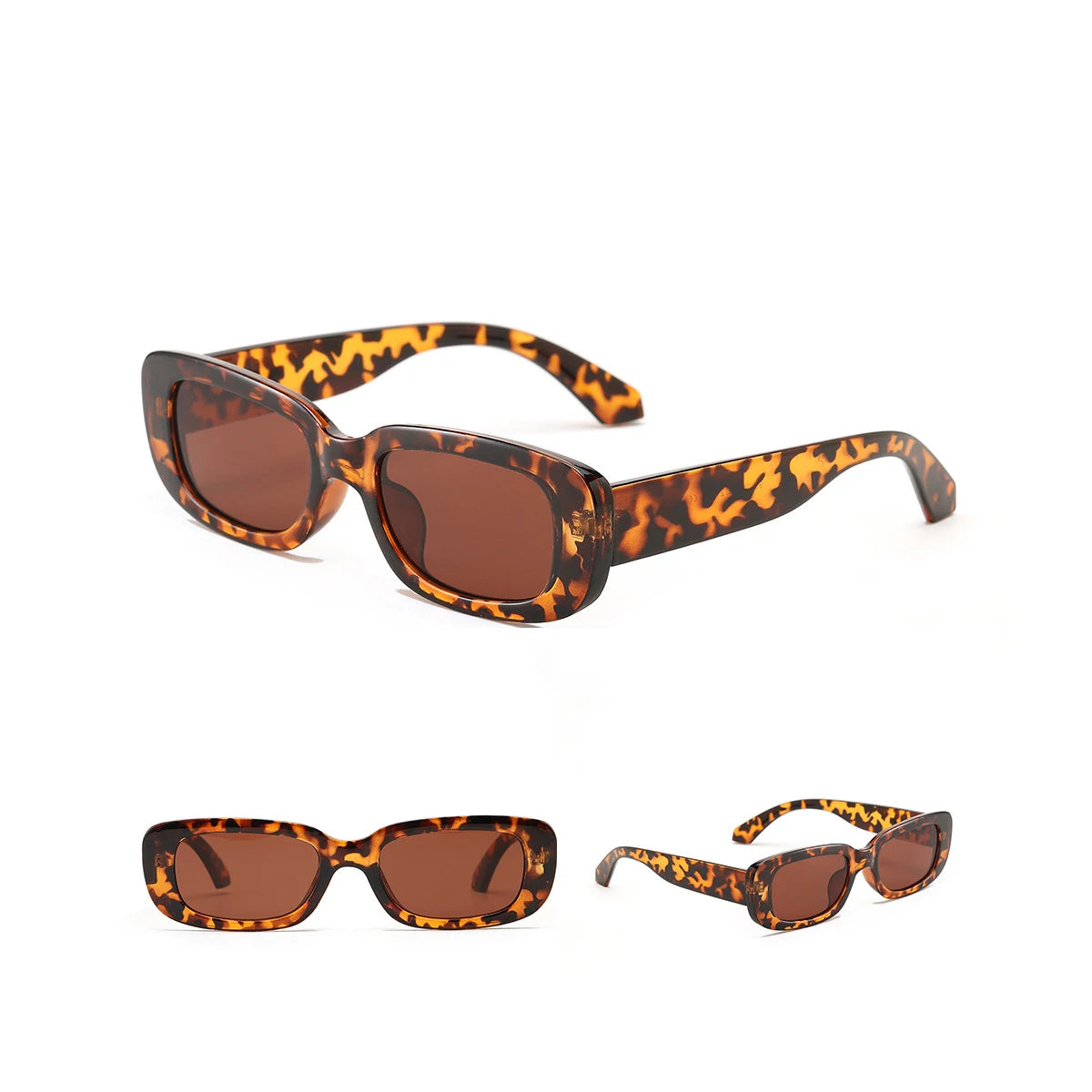 Lunettes de soleil rectangulaires blanches classiques pour femme, petites lunettes de soleil carrées rétro de marque, lunettes de soleil pour femme
