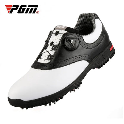 Chaussures de golf pour homme PGM : chaussures de sport imperméables, boucles rotatives, baskets antidérapantes, baskets de golf multifonctionnelles
