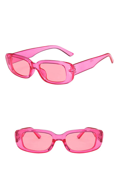 Lunettes de soleil rectangulaires blanches classiques pour femme, petites lunettes de soleil carrées rétro de marque, lunettes de soleil pour femme