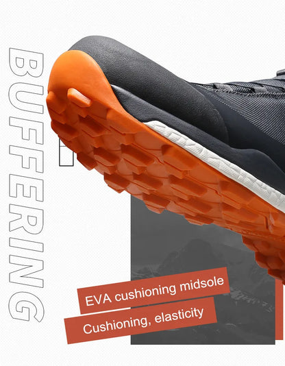 Chaussures de randonnée imperméables HUMTTO, bottes de trekking de montagne, baskets de camping noires pour hommes, chaussures de sécurité, d'escalade, de sport et tactiques pour hommes