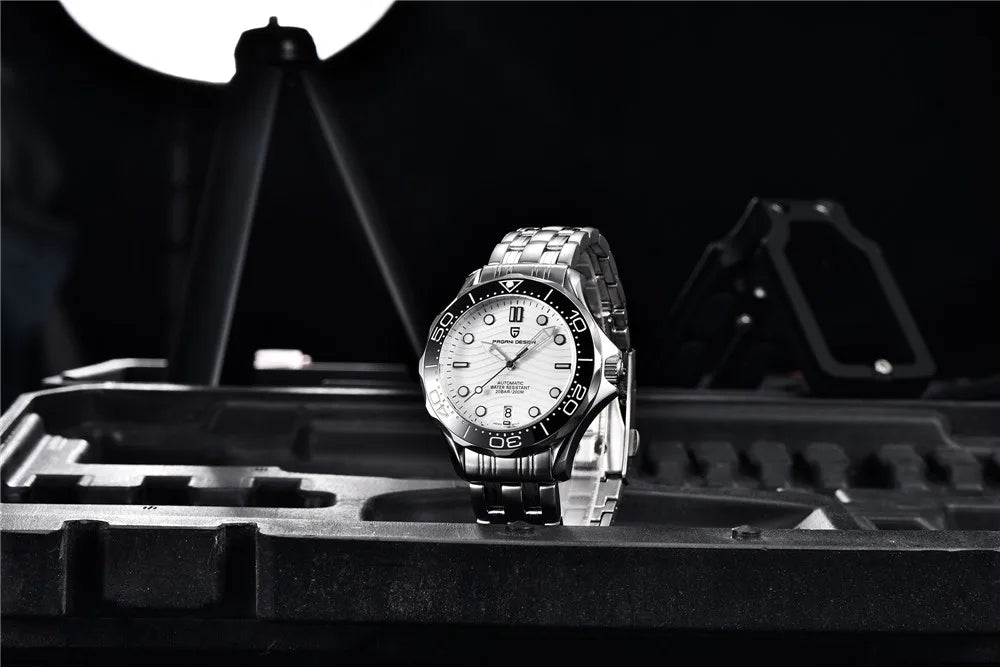 PAGANI DESIGN 2026 New V2 Waves 200M Diving Men's Watches Fashion Luxury Automatic Watch Men AR Sapphire crystal Wrist watch Men