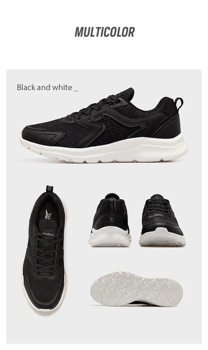 Xtep Sports Shoes Men's Mesh Breathable Running Shoes Winter Marathon Black White Men's Sports Shoes Sneakers Man 879119110110