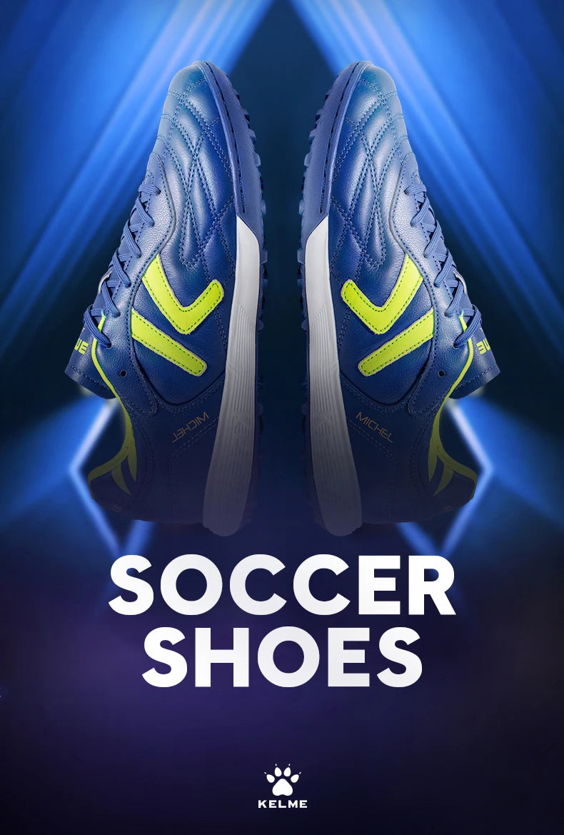 Chaussures de football KELME TF - Crampons en cuir de veau - Chaussures de futsal professionnelles - Baskets d'entraînement de football originales ZX80011017