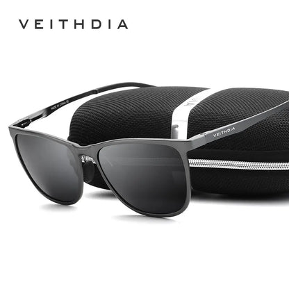 VEITHDIA Fashion Vintage Men's Sunglasses Polarized UV400 Lens Glasses Aluminum Magnesium Eyeglasses Eyewear Accessories 6623