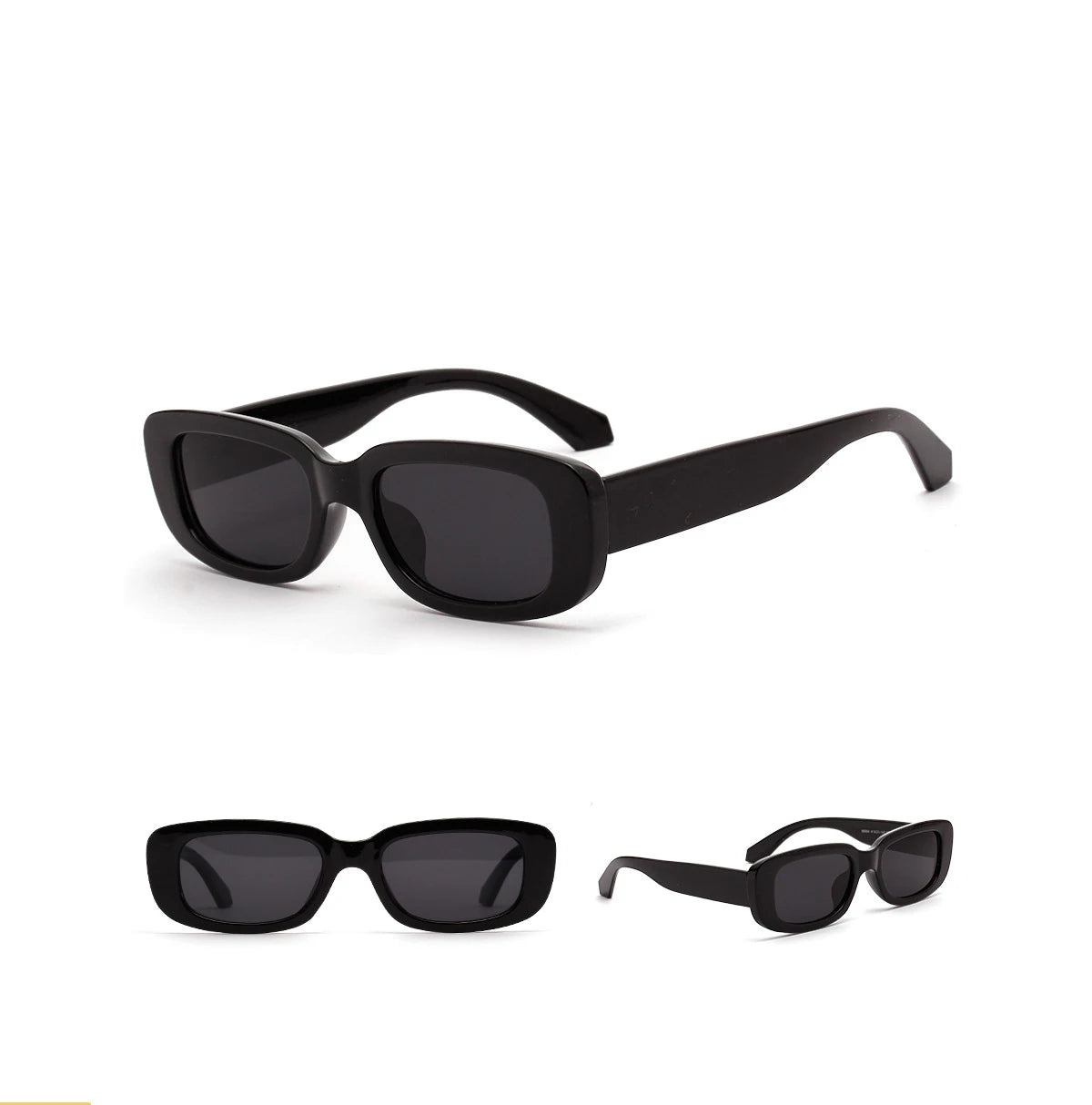 Lunettes de soleil rectangulaires blanches classiques pour femme, petites lunettes de soleil carrées rétro de marque, lunettes de soleil pour femme