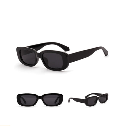 Lunettes de soleil rectangulaires blanches classiques pour femme, petites lunettes de soleil carrées rétro de marque, lunettes de soleil pour femme