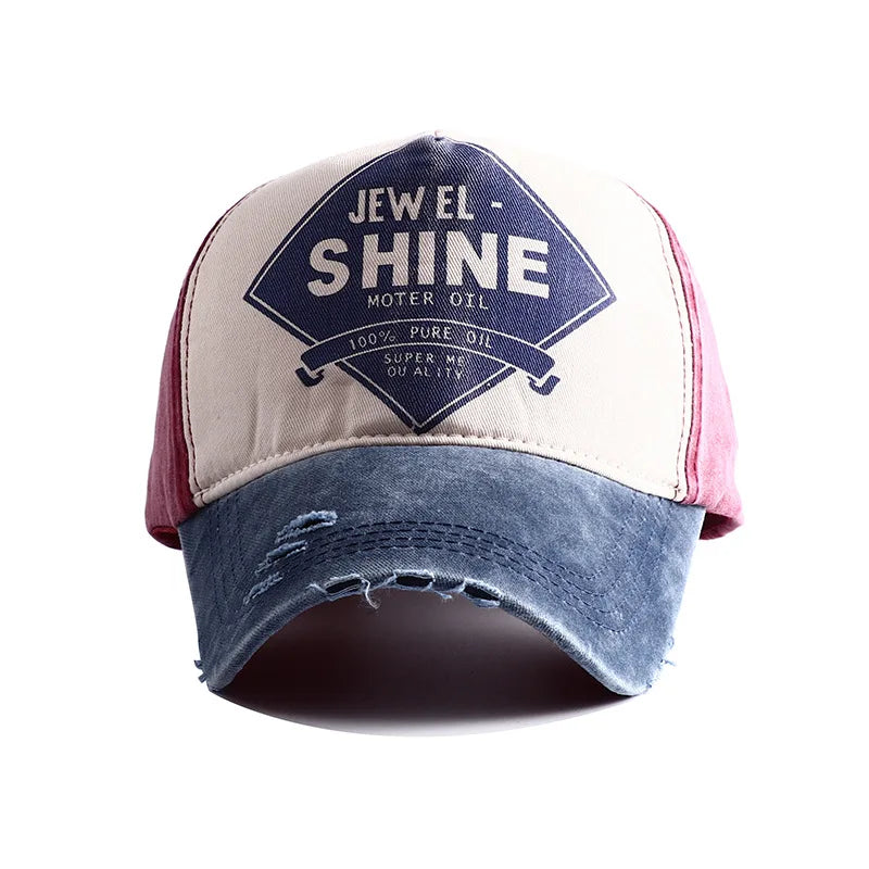 2026 New High Quality Vintage Letter Print Baseball Cap Men Women Snapback Adjustable Outdoor Hip Hop Denim Dad Hats Bone