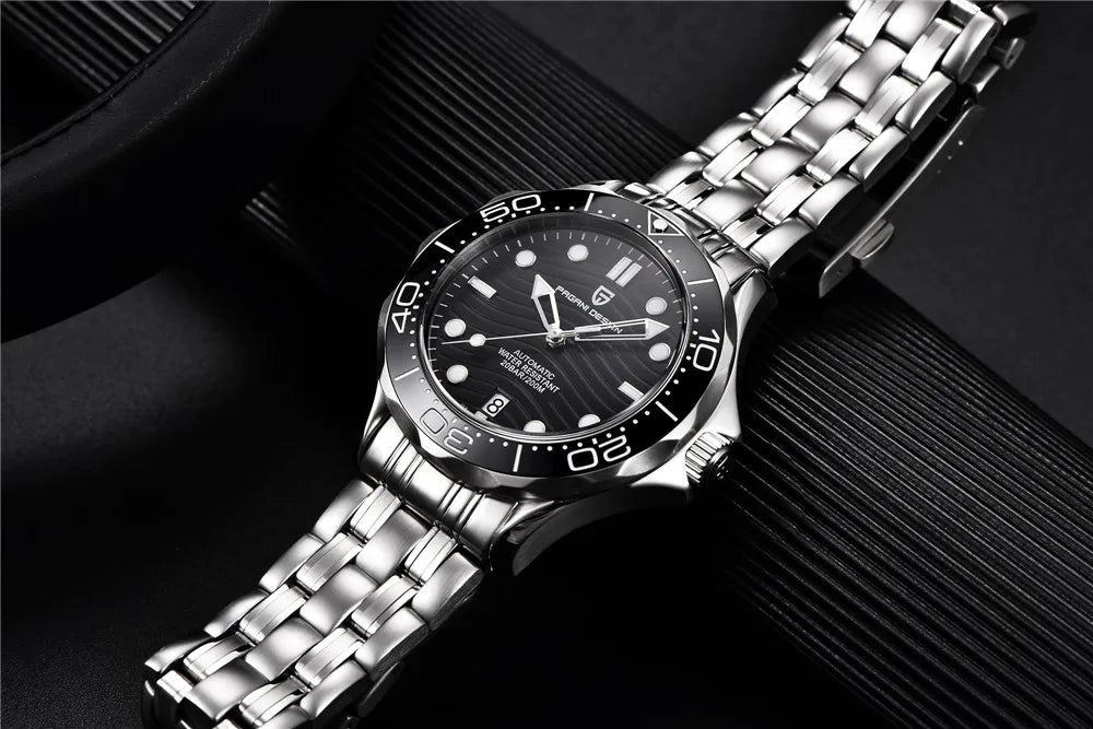 2026 New PAGANI DESIGN Wave Men Mechanical watch Luxury Automatic Watch for men NH35 Sapphire crystal Dive wristwatch clock man