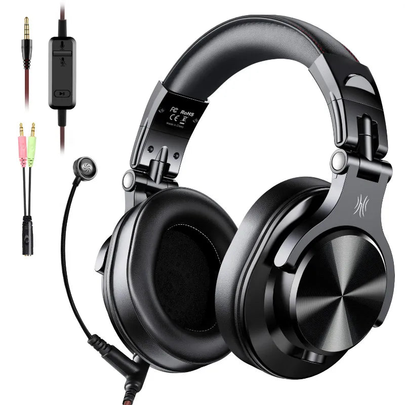 Auscultadores OneOdio A71 HiFi de Estúdio DJ com Fio e Microfone – Headset Gaming Profissional de Monitorização com Graves Profundos