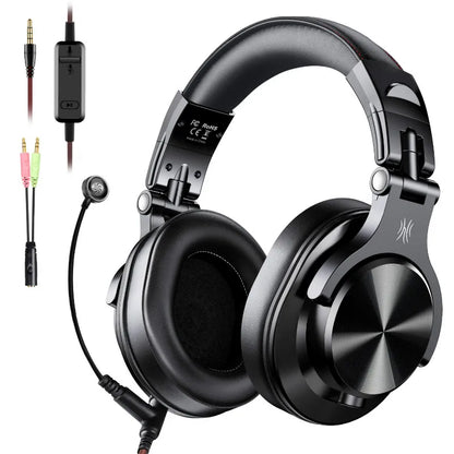 Auscultadores OneOdio A71 HiFi de Estúdio DJ com Fio e Microfone – Headset Gaming Profissional de Monitorização com Graves Profundos