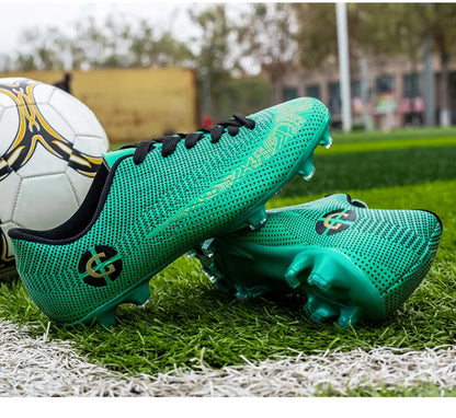 WaterMonkey Pánské fotbalové boty pro dospělé Fotbalové boty s dlouhými hroty Venkovní trávníkové kopačky Nízké tréninkové fotbalové tenisky