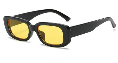 Lunettes de soleil rectangulaires blanches classiques pour femme, petites lunettes de soleil carrées rétro de marque, lunettes de soleil pour femme