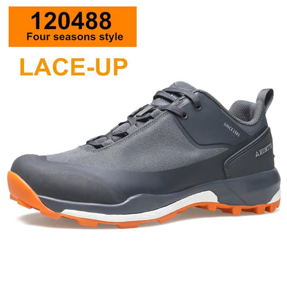 Chaussures de randonnée imperméables HUMTTO, bottes de trekking de montagne, baskets de camping noires pour hommes, chaussures de sécurité, d'escalade, de sport et tactiques pour hommes