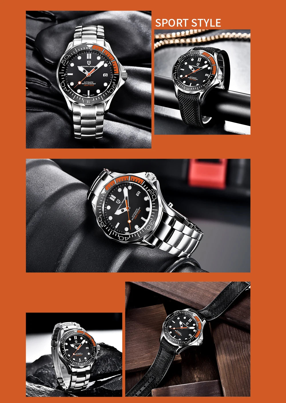 PAGANI DESIGN 007 Mechancial Wristwatch men Luxury Automatic Watch for men NH35A AR Sapphire crystal Waterproof Clock 2024 New