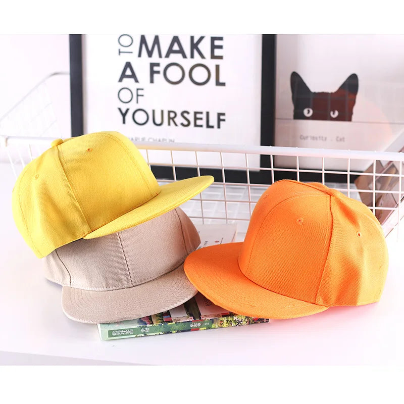 Casquette hip-hop unie pour homme, casquette snapback, casquettes de baseball pour femme, casquettes à visière plate ajustable, visières unies, pour garçons et filles, danse de rue