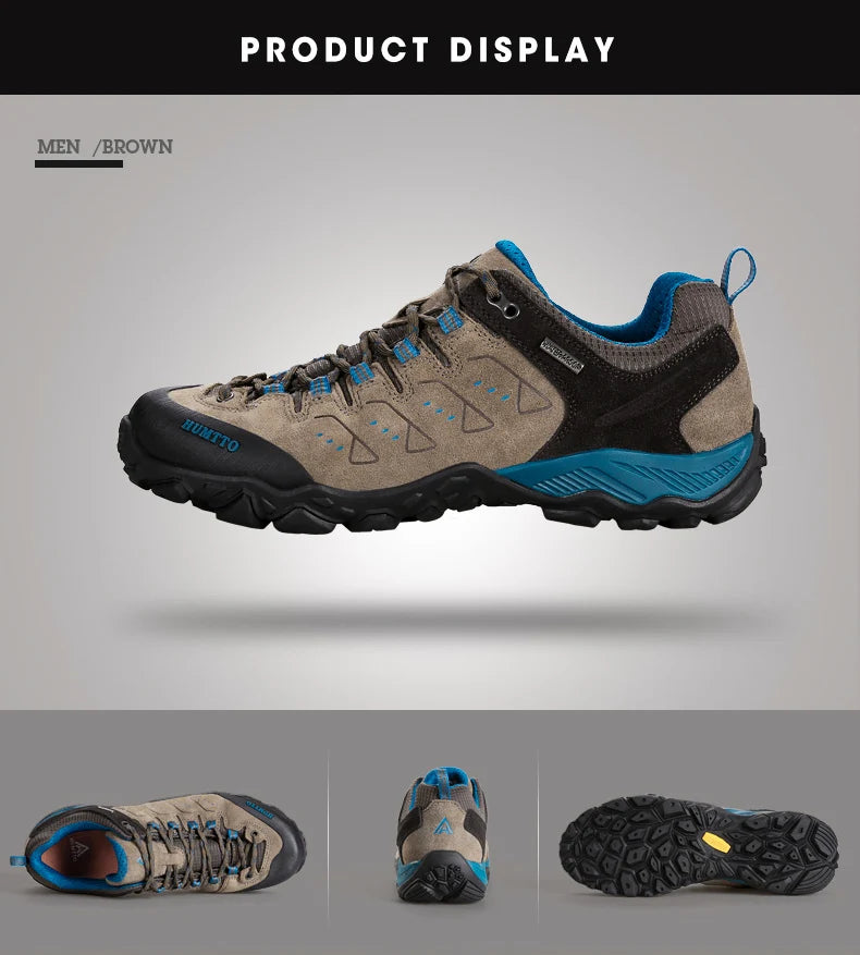 HUMTTO Trekking Shoes for Women Winter Hiking Shoes Women's Waterproof New Luxury Designer Climbing Leather Casual Woman Sneakers