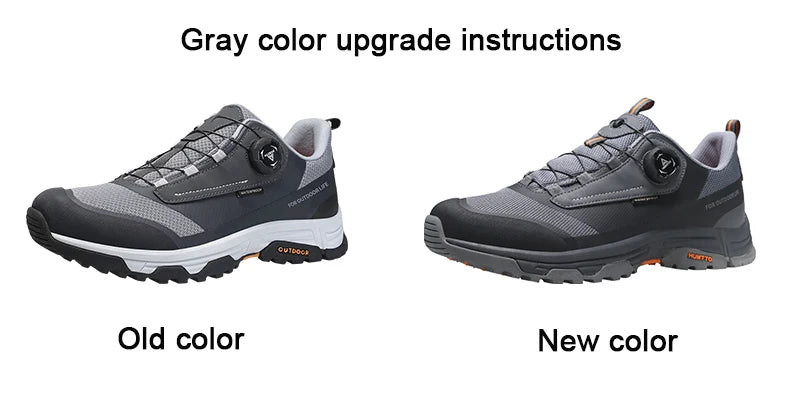 Chaussures de randonnée imperméables HUMTTO, bottes de trekking de montagne, baskets de camping noires pour hommes, chaussures de sécurité, d'escalade, de sport et tactiques pour hommes