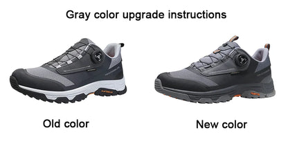 Chaussures de randonnée imperméables HUMTTO, bottes de trekking de montagne, baskets de camping noires pour hommes, chaussures de sécurité, d'escalade, de sport et tactiques pour hommes