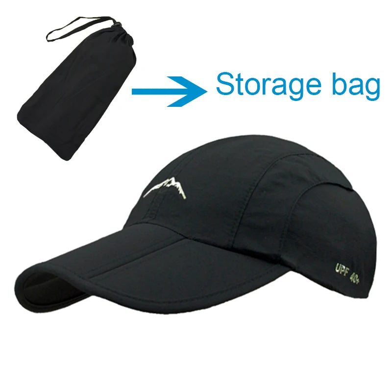 Wiosna-lato, sport na świeżym powietrzu, czapka baseballowa, czapka szybkoschnąca, czapka unisex, wodoodporna, oddychająca, składana czapka rowerowa, ochrona przed słońcem