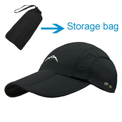 Wiosna-lato, sport na świeżym powietrzu, czapka baseballowa, czapka szybkoschnąca, czapka unisex, wodoodporna, oddychająca, składana czapka rowerowa, ochrona przed słońcem