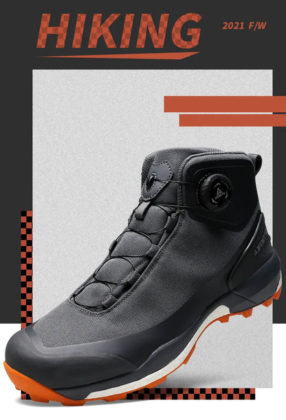 Chaussures de randonnée imperméables HUMTTO, bottes de trekking de montagne, baskets de camping noires pour hommes, chaussures de sécurité, d'escalade, de sport et tactiques pour hommes