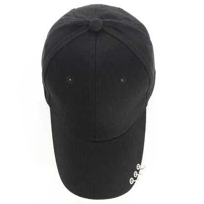 Adjustable Baseball Hat With Ring Outdoor Sports Sun For Women Men Fashion Snapback Cap