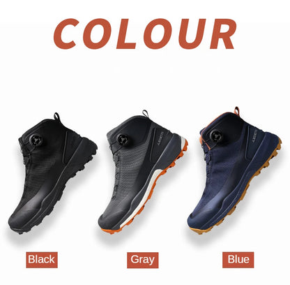 Chaussures de randonnée imperméables HUMTTO, bottes de trekking de montagne, baskets de camping noires pour hommes, chaussures de sécurité, d'escalade, de sport et tactiques pour hommes
