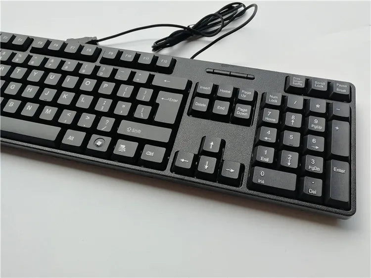 Spanish French  Russian Arabic Letter keycaps Keyboard Gaming Keyboard Usb Wired 104 Keys  For Computer