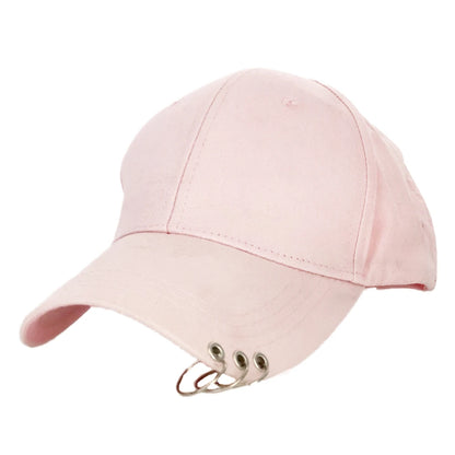 Adjustable Baseball Hat With Ring Outdoor Sports Sun For Women Men Fashion Snapback Cap