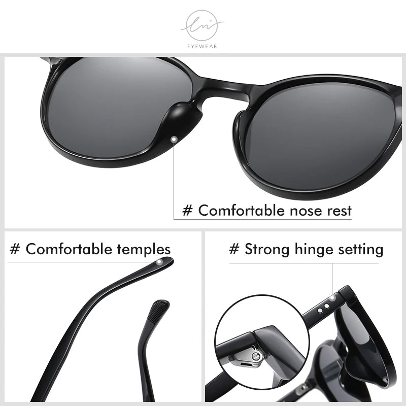 LM Retro kulaté sluneční brýle pro ženy a muže, ultralehké, TR90, polarizované, unisex, brýle na řízení, vintage sluneční brýle, UV400, Gafas De Sol