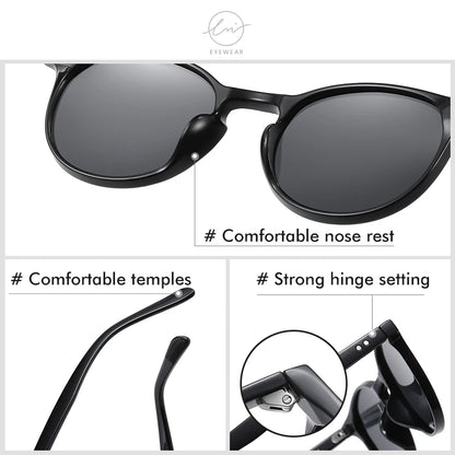 LM Retro kulaté sluneční brýle pro ženy a muže, ultralehké, TR90, polarizované, unisex, brýle na řízení, vintage sluneční brýle, UV400, Gafas De Sol