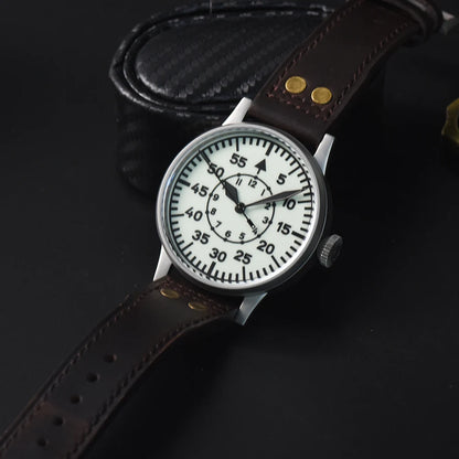 Hruodland 2025 New Pilot Men's Automatic Mechanical Watch Pt5000 Sapphire Luminous C3 Stainless Steel Waterproof 10Bar reloj hom