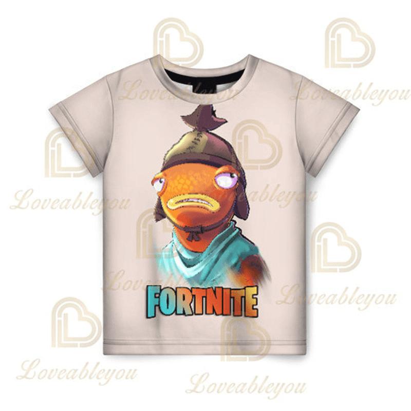 Cartoon Fortnite New Summer Children T Shirt 3D Printed Boys Girls Streetwear Adults Kids Clothes Funny Tee O-Neck Tops