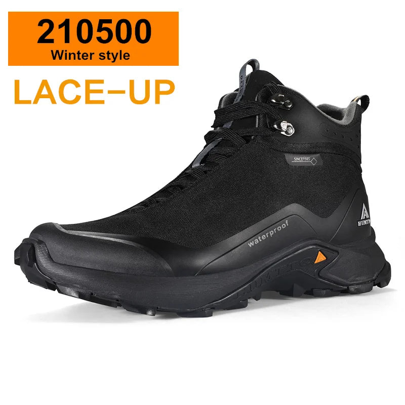 Chaussures de randonnée imperméables HUMTTO, bottes de trekking de montagne, baskets de camping noires pour hommes, chaussures de sécurité, d'escalade, de sport et tactiques pour hommes