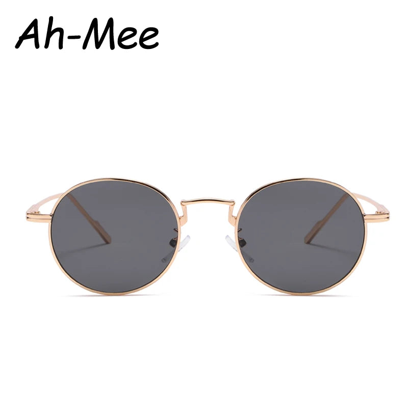 Módní kulaté vintage sluneční brýle pro ženy a muže, sluneční brýle s přechodem barev pro ženy, retro brýle ze slitiny, Gafas De Sol, sluneční brýle
