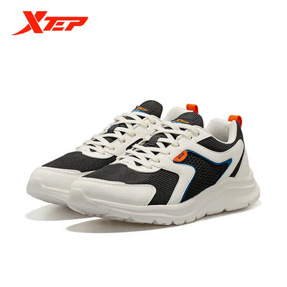Xtep Sports Shoes Men's Mesh Breathable Running Shoes Winter Marathon Black White Men's Sports Shoes Sneakers Man 879119110110