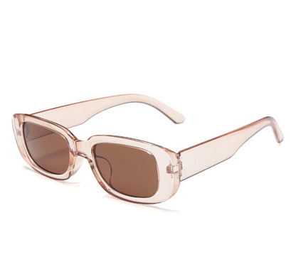 Lunettes de soleil rectangulaires blanches classiques pour femme, petites lunettes de soleil carrées rétro de marque, lunettes de soleil pour femme
